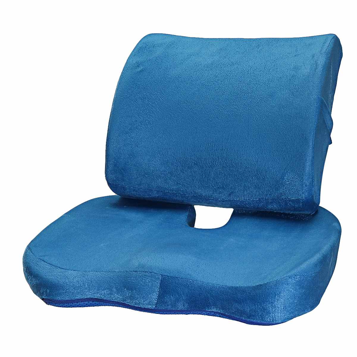 Memory Foam Zitkussen Orthopedisch Kussen Stuitbeen Bureaustoel Kussen Ondersteuning Taille Terug Kussen Autostoel Hip Massage Pad Sets: Blauw