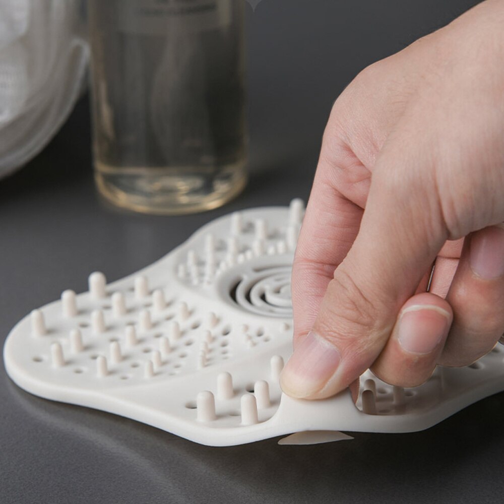 3 Pcs Kitchen Sink Strainer Hair Catcher Bathroom Shower Sink Stopper Drain Cover Hair Trap (Blue)