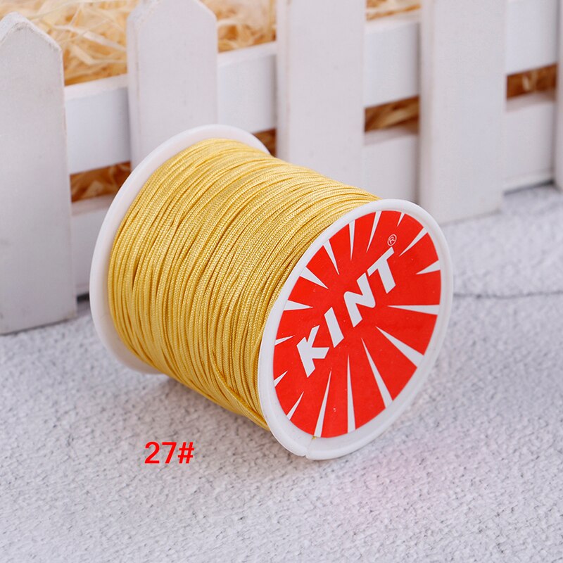 Nylon Cord Chinese knot macrame rattail bracelet braided string DIY Rope Bead Necklace Bracelet Jewelry Making 45m/0.8MM: N27