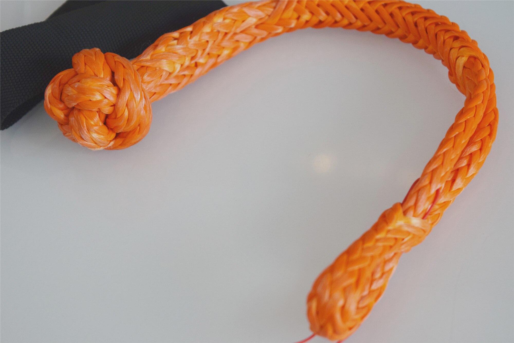 Argolla suave sintética naranja de 8mm * 80mm, grilletes de cuerda para cabrestante, grillete UHMWPE