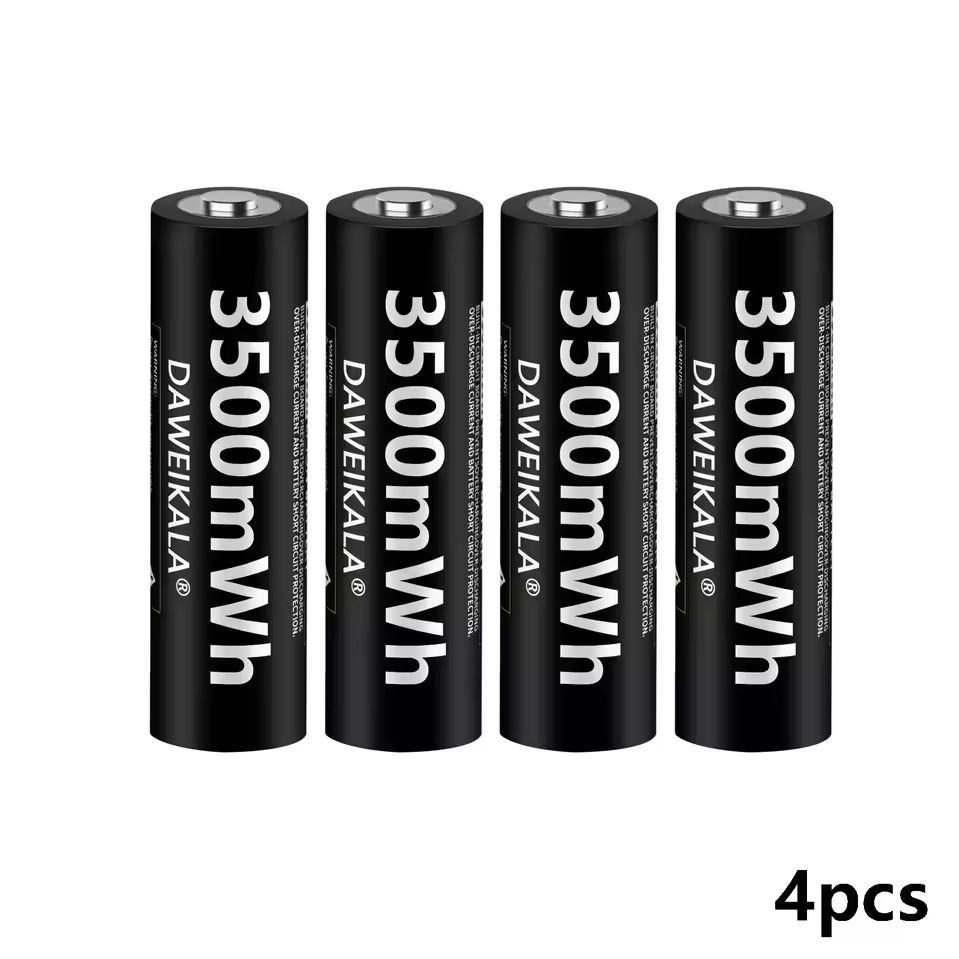 1.5v oplaadbare aa lithium-ionbatterijen met hoge capaciteit van 3500 mwh voor speelgoed met afstandsbediening, snelladen: Beige