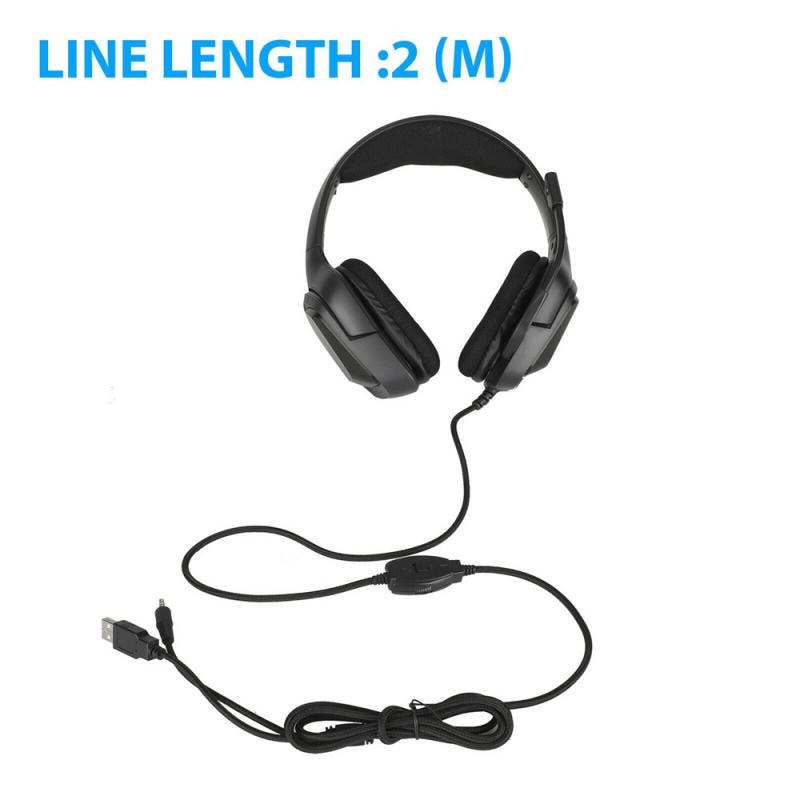 Gaming Headset 7.1 Surround Sound Wired Headset 3.5mm For PS4 Laptop Gamer With RGB Light Surround Sound Mic Gaming Headphone