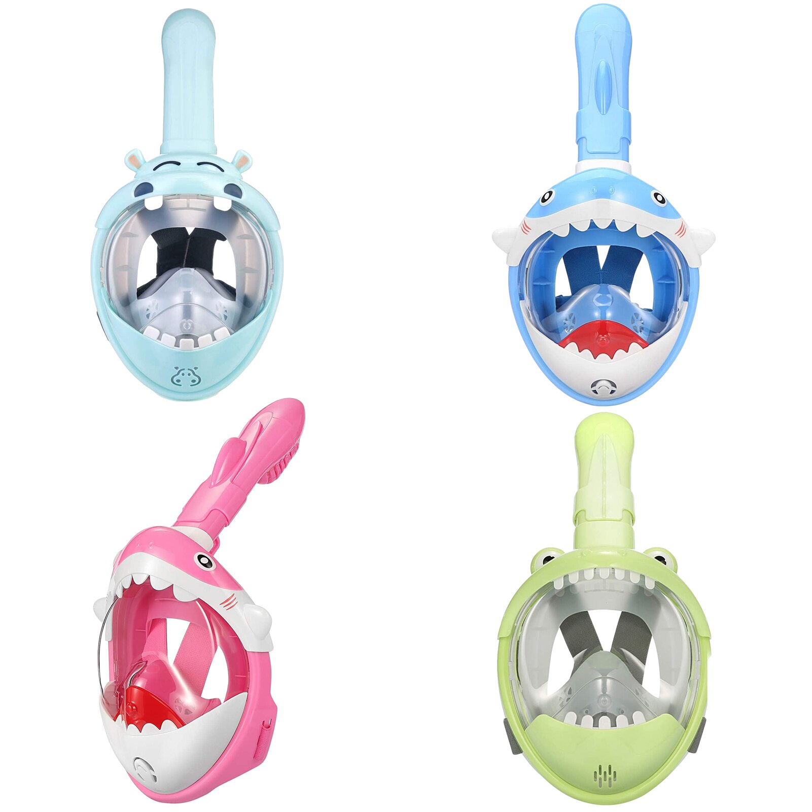 Snorkel Mask for Kids Foldable Panoramic View Snorkel Mask Respiratory Masks Safe Waterproof Swimming Equipment