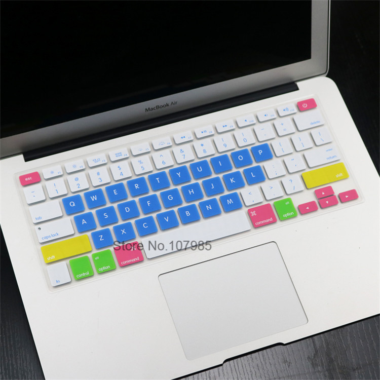 Englisch UNS Geben Silikon Tastatur Abdeckung Schutz Haut fallen Für Apfel Macbook Luft 13 Laptop a1466: Süssigkeit Blau