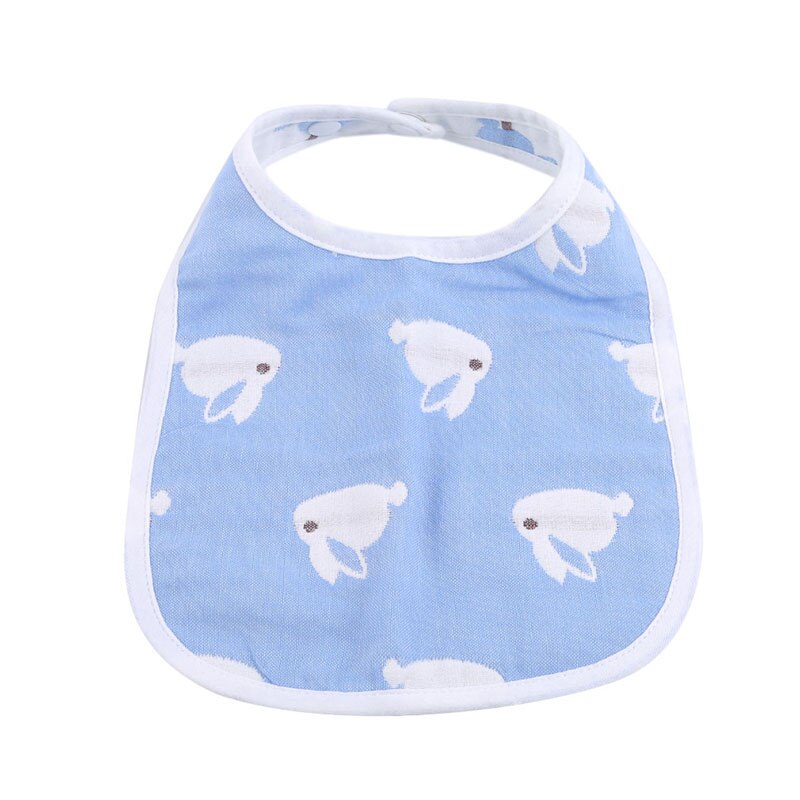 Extra Doux Naturel Coton Bavoir Bébé Mignon Animal De Bande Dessinée Fruits Ajustement 0-3 Ans Bébé Burp Chiffons D'alimentation Chaude Bébé Bavoirs: Blue rabbit