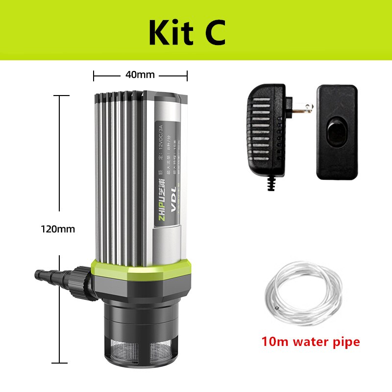 12V Kleine Waterpomp Huishoudelijke Miniatuur Wateropname Dompelpomp 220V Water Boor Waterpomp Gewijd: C