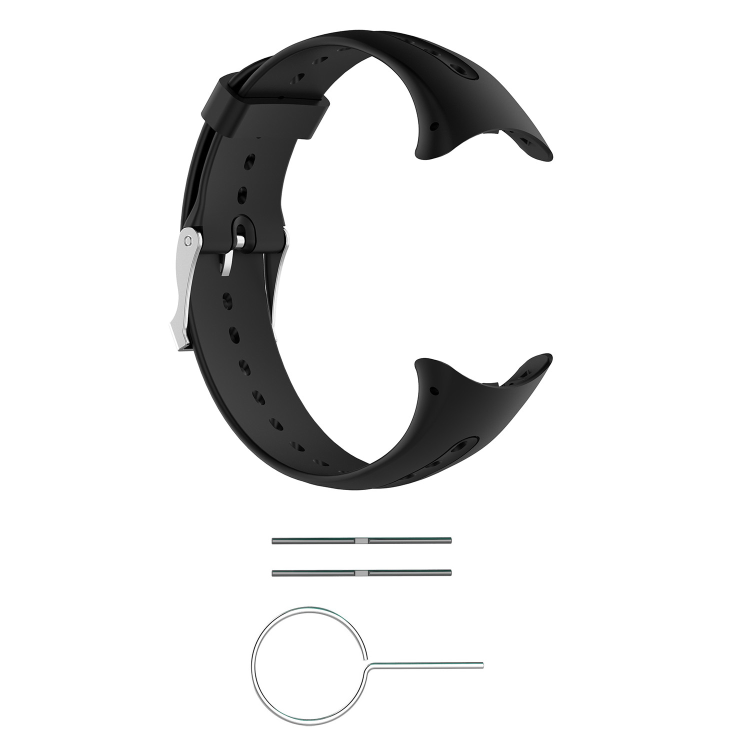 Black Strap For Garmin Swim Original Sport Watchband Soft Silicone Band Bracelet Accessories Correa: Default Title