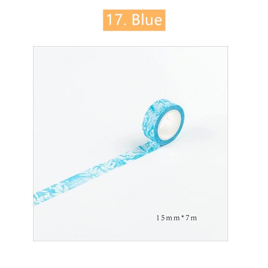 Reise Serie Papier Washi Band Spitze Netz Woche nasser Memo Gepäck Auto Abdeckklebeband Tagebuch Aufkleber DIY Dekoration F347: 17 Blau