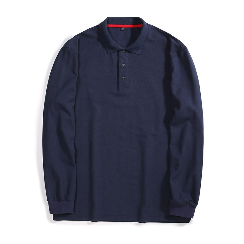 Plus size 5xl 6xl 7xl 8xl forårs business polo shirt herre langærmede mandlige poloer casual polo homme