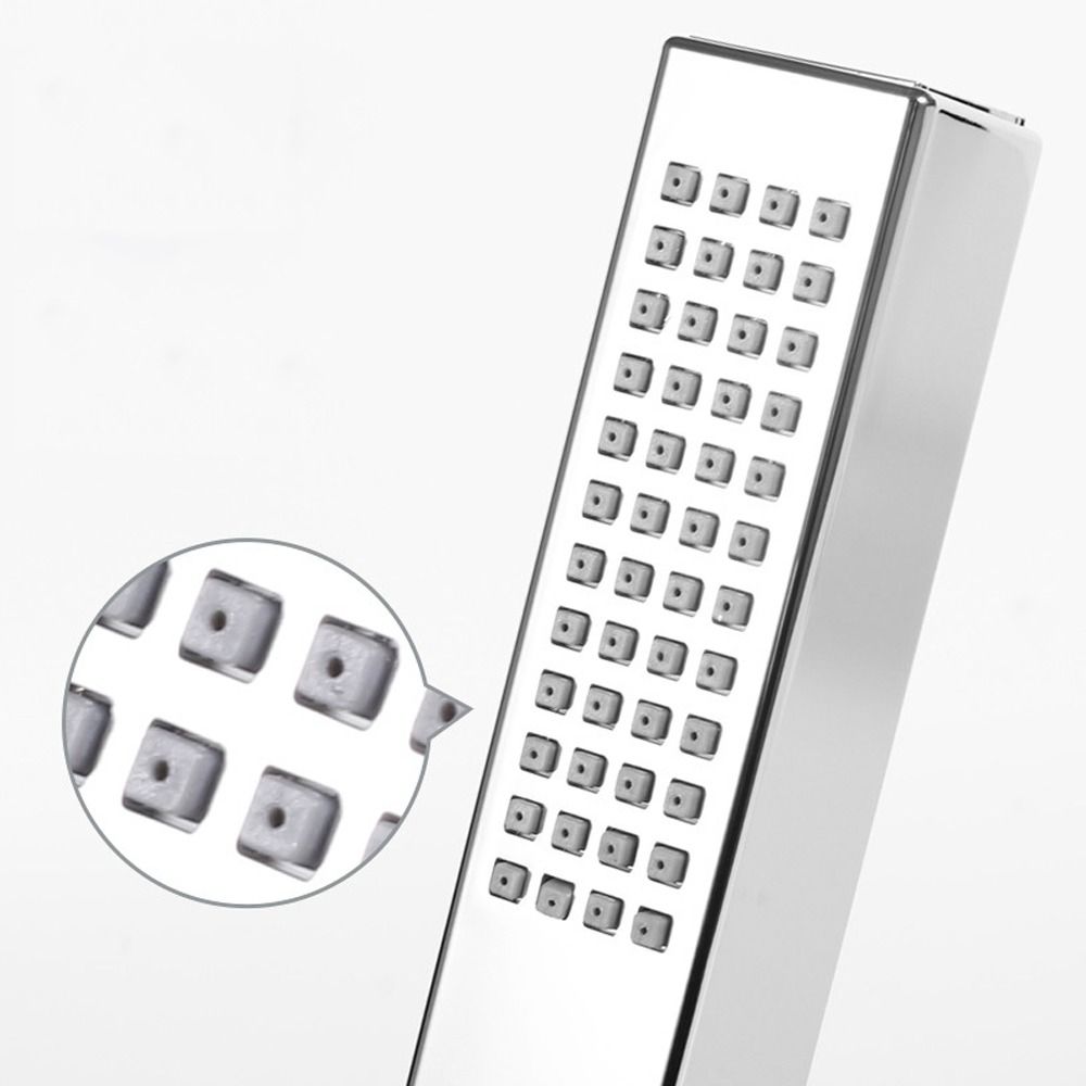 Square Handheld Shower Head Single Function Universal Water-saving Sprinkler High Pressure Shower Sprayer
