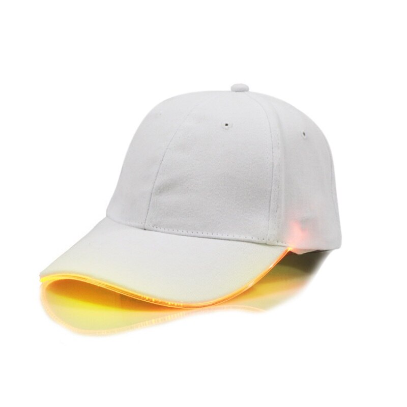 Gorra de tenis al aire libre gorra con luz LED gorra de béisbol hombres mujeres sombrero de algodón de