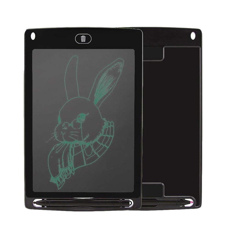 Tableta de escritura LCD de 8,5 pulgadas, Tablet Digital de dibujo, almohadillas de escritura a mano, tableta tipo pizarra electrónica portátil, tablero ultrafino, para niños: Black