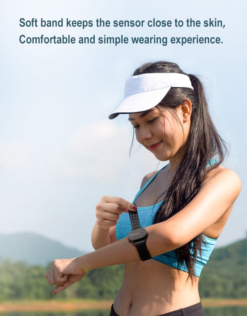 CYCPLUS H1 Heart Rate Monitor Wrist Band Arm Belt Bluetooth 4.0 ANT Cycling Accessories Sensor for Wahoo Zwift GPS Bike Computer