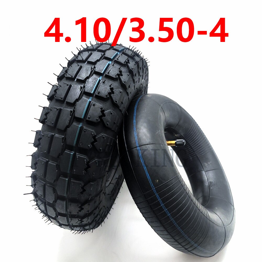 4.10/3.50-4 Inner Outer Tyre 410/350-4 Pneumatic Wheel Tire for Electric Scooter, Trolley Accessories