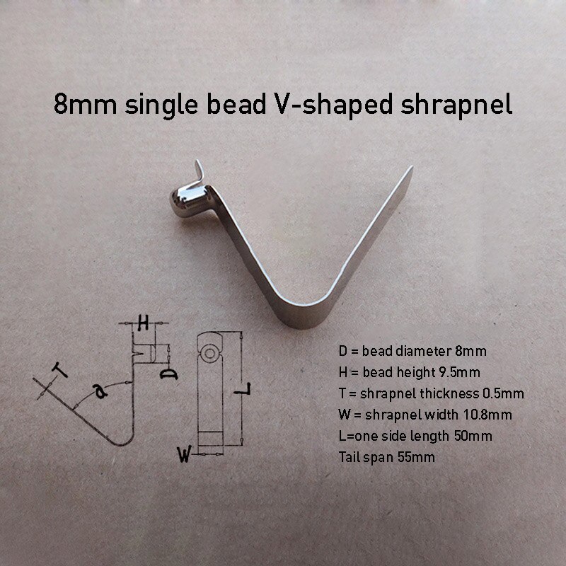 Hardware 4/5/6/7/8/9/10mm Single Warhead V-Shaped Shrapnel In-Tube Positioning Buckle Telescopic Tube Fitting Buckle Circlip: 8mm