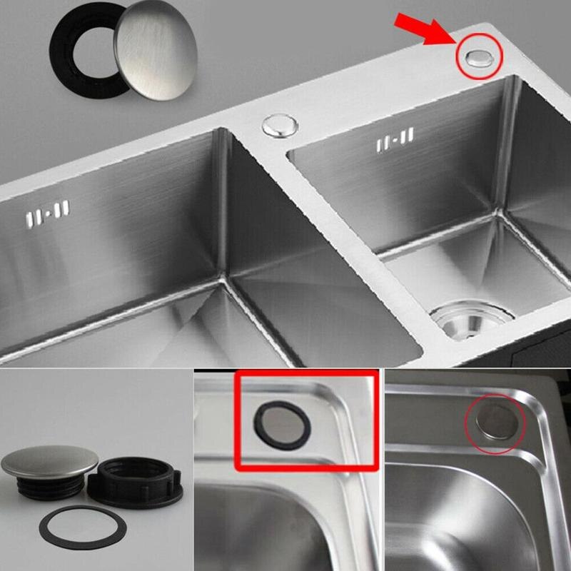 Stainless Steel Sink Plug Drain Basin Faucet Hole Cover Tool Accessories Dispenser Bathroom System Drainage Drainage Cover R3W4