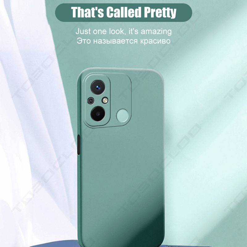 Luxe originele zachte hoes van vloeibaar siliconen voor xiaomi redmi 12c , redmi 12c red  mi 12c global version 12 c hoesje