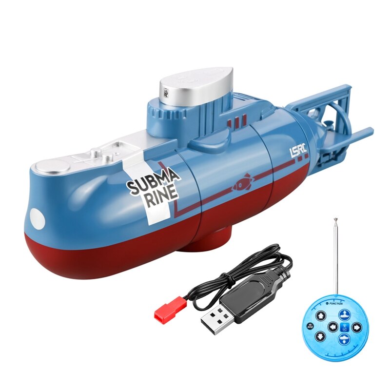 Mini Rc Submarine Afstandsbediening Boot Waterdicht Duiken Speelgoed Simulatie Model Zwemmen Voor Kids Jongens Meisjes: BL