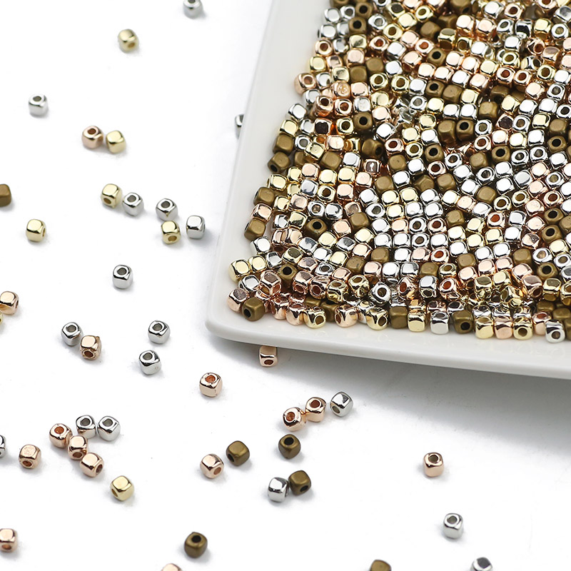 Perles Anneaux Carrées Lisses 3mm, Trou Carré 2mm, En Argent 925/1000 - Réf: RINBEQU3 - Neuf