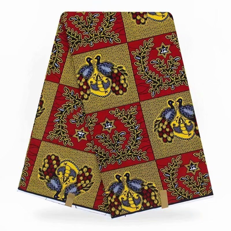 Nigeria Wax African Wax Print Fabric 6 yard/lot African Ankara Wax Print Fabric 6 Yard/lot 100% polyester: Pink