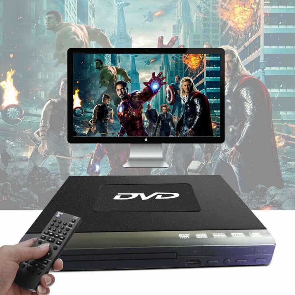 DVD Player with USB + RCA Audio Cable Coaxial Port Black Home