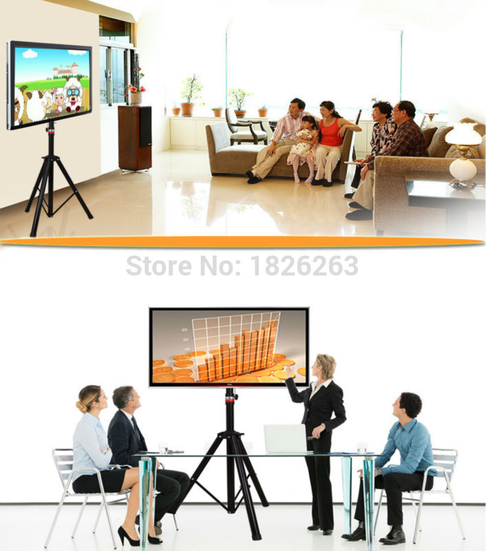 360 Graden Swivel 32 ~ 55 Inch Tv Mount Statief Max. Vesa 400*400Mm Laden 50kgs Tilt Hoogte Verstelbare Tv Floor Stand