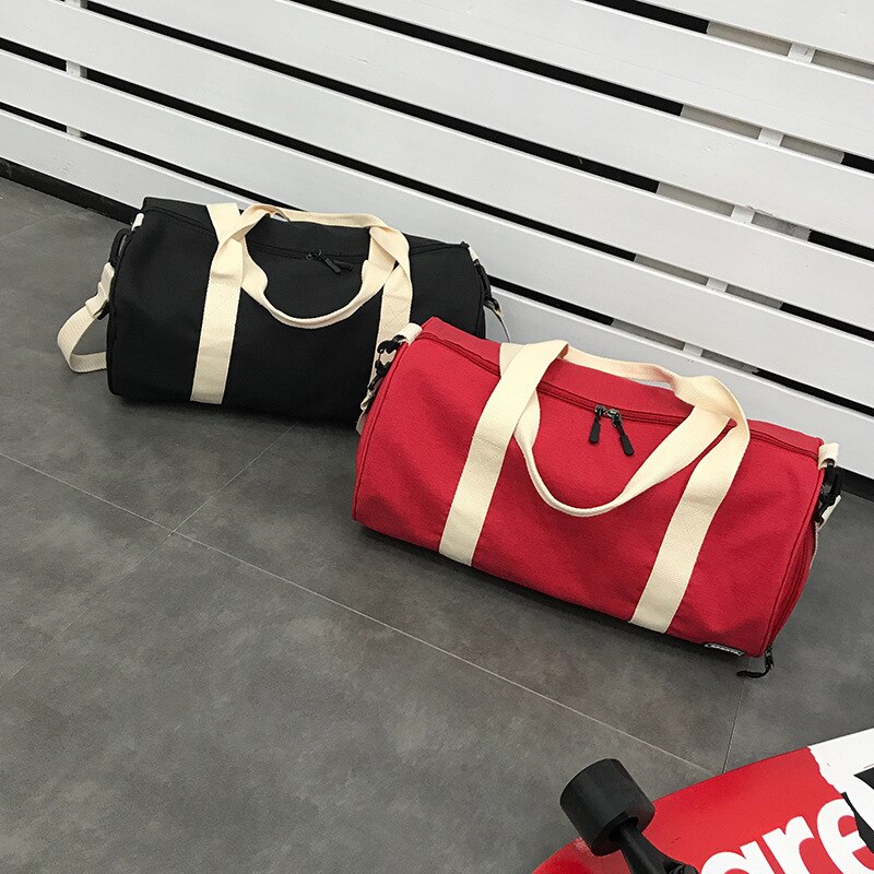 Nuovo Stile Sacchetto di Ginnastica di Sport degli uomini E delle Donne Cilindro borsa A Tracolla A Mano Borsa Da Viaggio Borsa Da Viaggio Cinghia Scarpe Bit