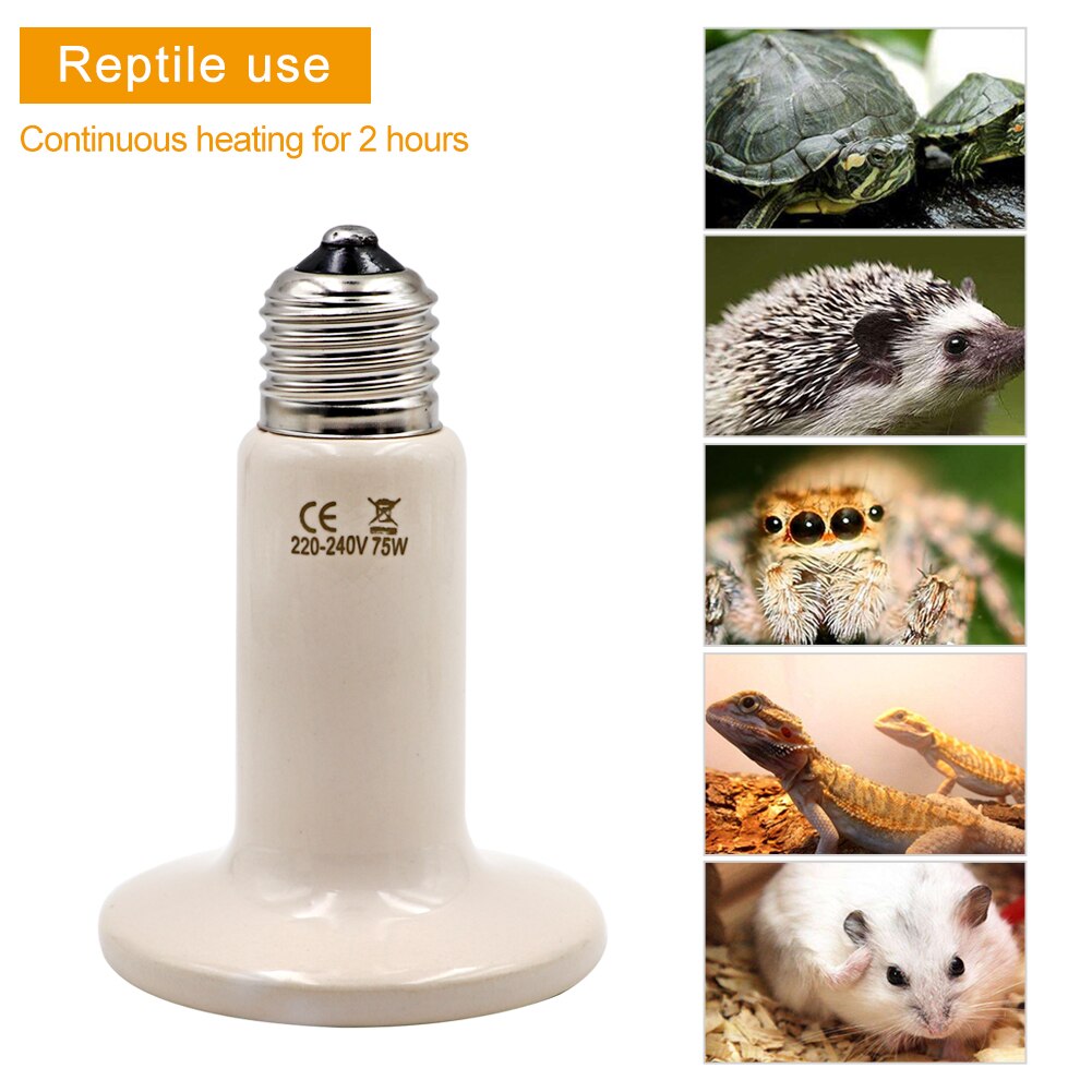 1 Pcs Reptile Huisdier Warmtelamp 25 W ~ 200 W Infrarood Keramische Emitter Verwarming Gloeilamp Voor Reptile Huisdier heater Broedmachine Reptiel Tool