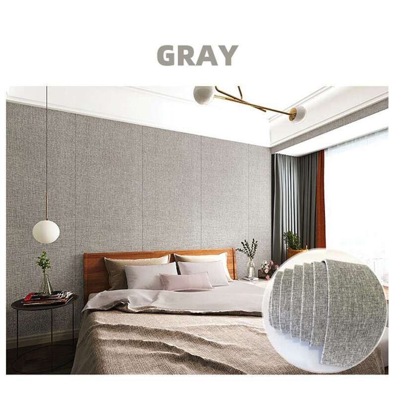 Soft Wall Panel Self-adhesive Wall Cloth Soft Package Decoration 3D Wallpaper Hotel TV Background Bedroom Wall Stickers: 07