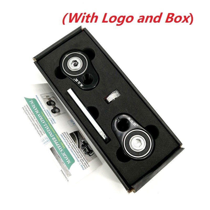 Adaptateur de pédale de vélo pas à pas magique dispositif d'économie de travail VTT pédale de vélo pliante accessoires pratiques: With Box-logo