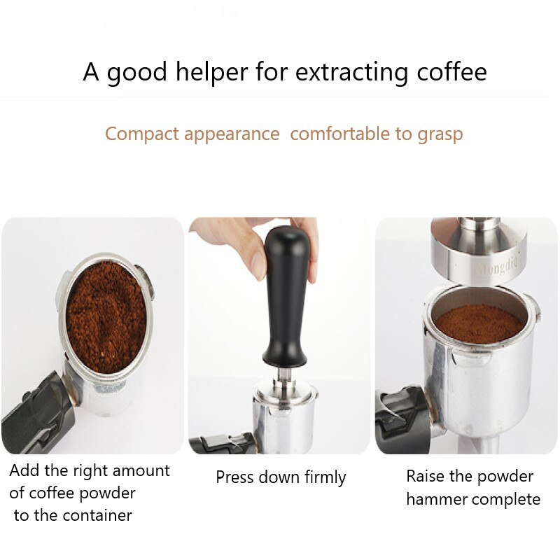 Coffee Machine Accessories Espresso Coffee Tampers 58mm 53mm 51mm Stainless Steel Coffee Tamper Manual Press Flat Coffee Tamper