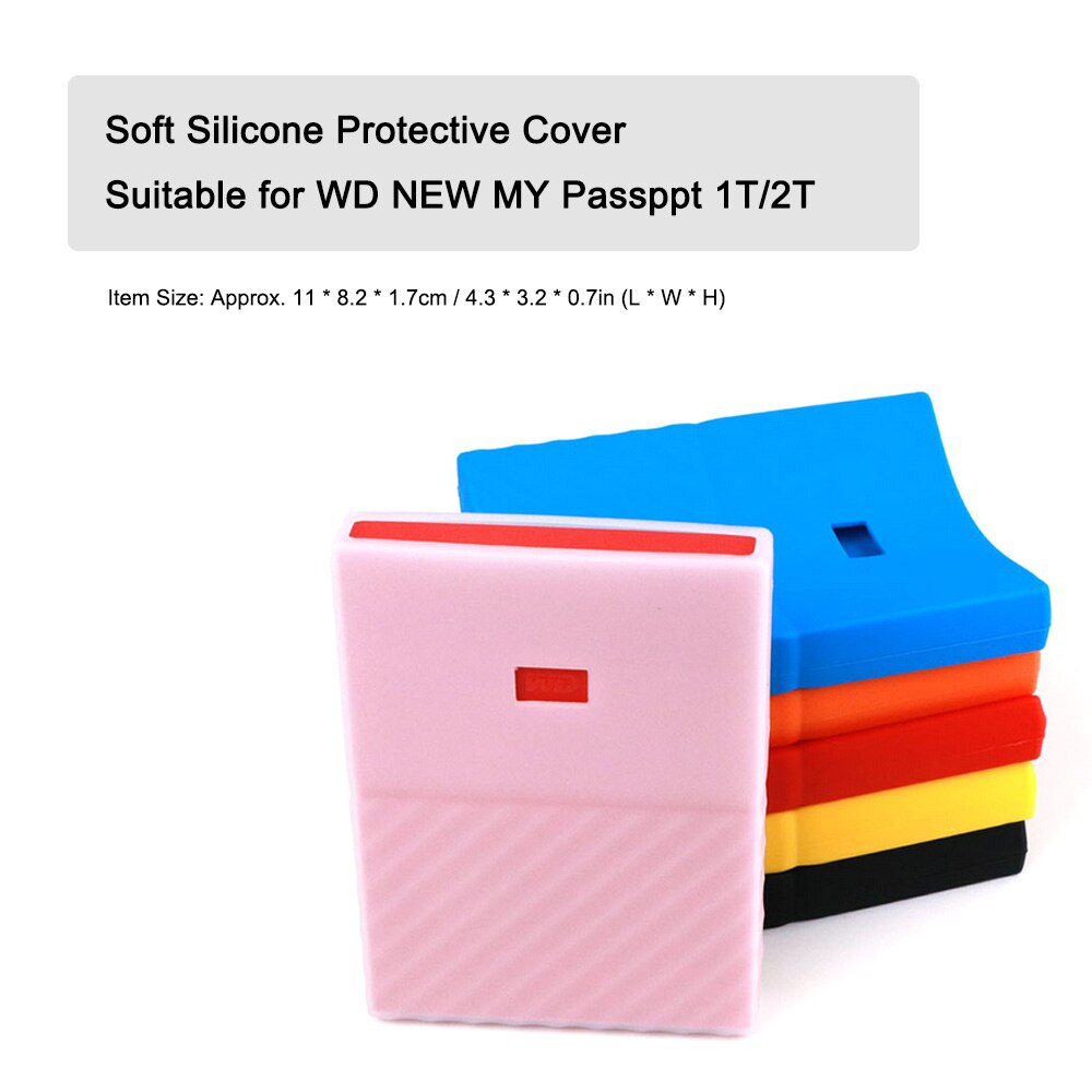 Hard Drive Silicone Case Hard Disk Non-Slip Protective Cover Scratch & Shock Proof Protector SleeveSSD Sheath