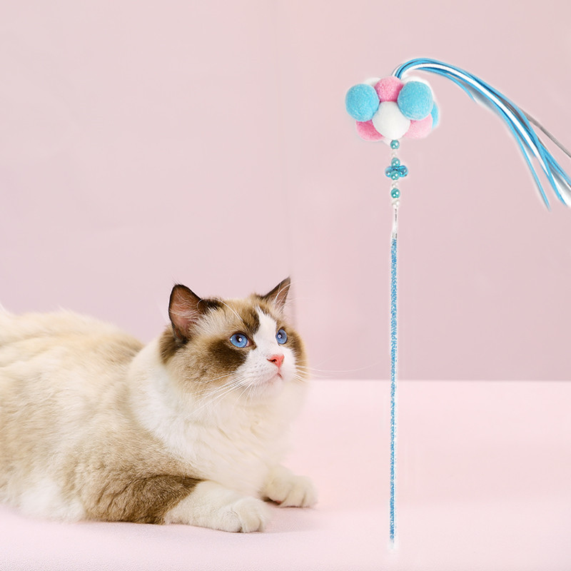1Pc Kat Interactieve Speelgoed Stok Veer Wand Met Kleine Bell Muis Kooi Speelgoed Plastic Kunstmatige Kleurrijke Kat Teaser Speelgoed levert