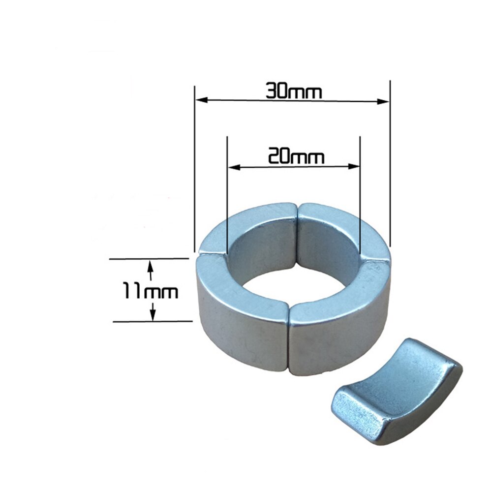 4PCS Neodymium Magnetic Arc Rare Earth Segment Magnets Bent Permanent Magnetics OR15xIR10xT11mmx90Deg. Magnetic Filter For Tube