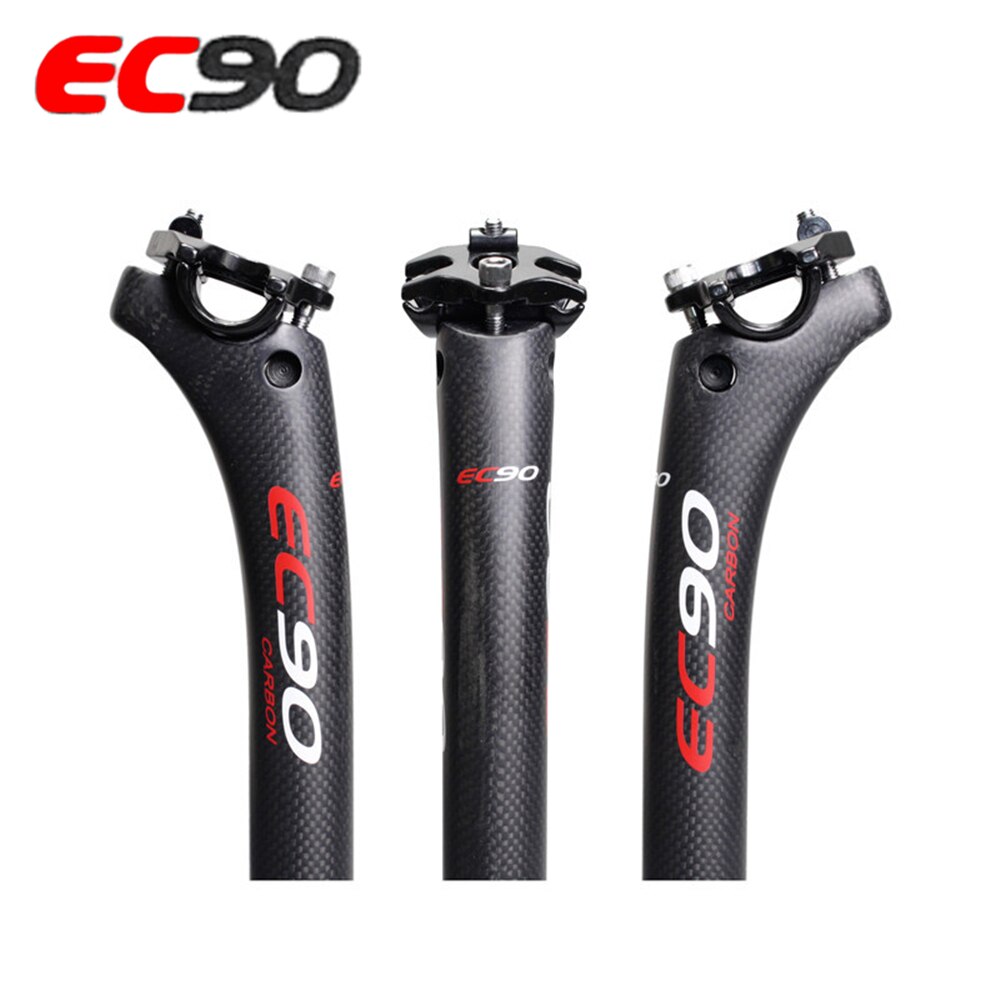EC90 tija de sillín de bicicleta de montaña de carbono completo tubo de sillín de bicicleta de carretera piezas de montaña 25,4 27,2 30,8 31,6-350/400MM