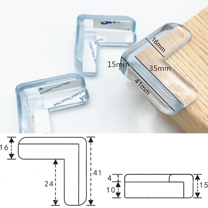 4 * protezione anticollisione per bambini protezione in Silicone per bambini e angolo per tavolo protezione per bordi per bambini
