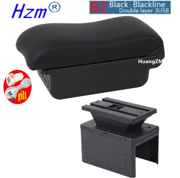 Boîte d'accoudoir de voiture universelle, modèle universel, boîte de rangement d'accessoires de voiture, pièces de rénovation, augmentation de la Fatigue: Orange