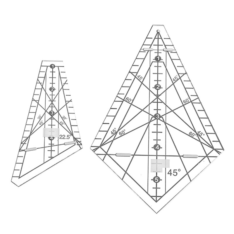 Kompaktowe pikowanie linijki i szablony 22 szablony pikowania 5 ° i 45 ° kreatywne M0XC: S
