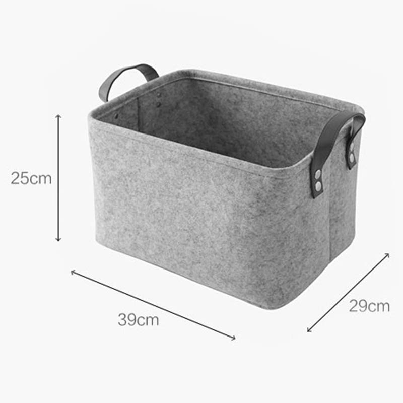 Urijk pliable jouet panier à linge laine feutre paniers de rangement vêtements sales panier support de jouet sac de rangement maison organisateur conteneur