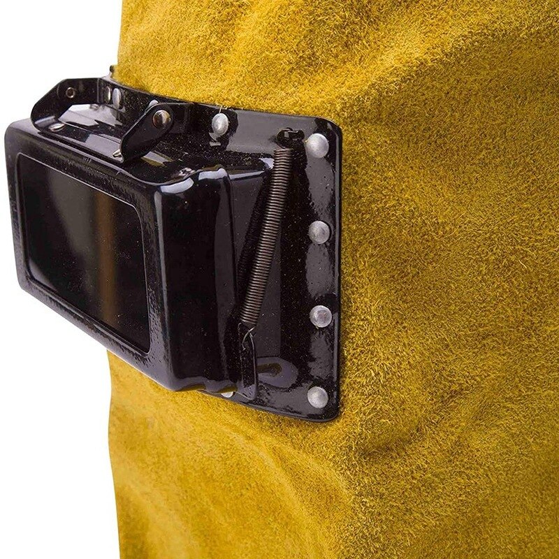Head-Wearing Leather Protective Welding Helmet Double-Turn Welding Special Head Protective Helmet