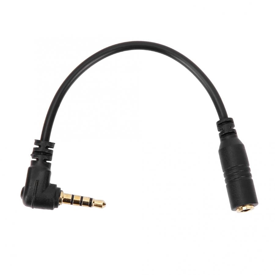 3,5mm conector adaptador TRS toTRRS Cable convertidor 3 polos TRS hembra a 4 polos TRRS macho para micrófono
