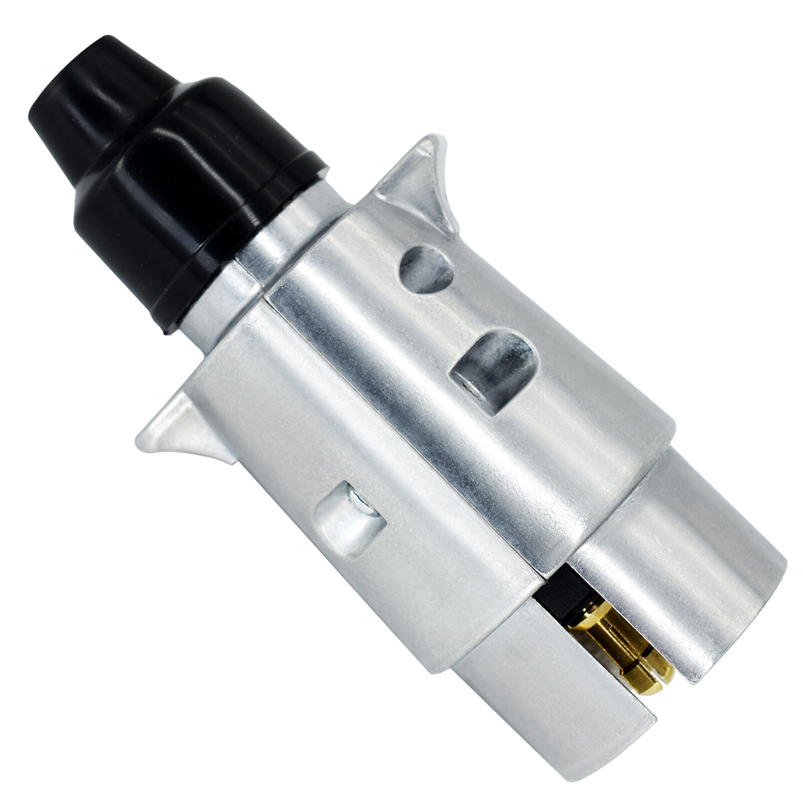Electric Aluminium Alloy Trailer Plug 7 Pin 12V Wiring Connector Adapter Caravan Boat Horse Box Trailer Lights Socket Plugs