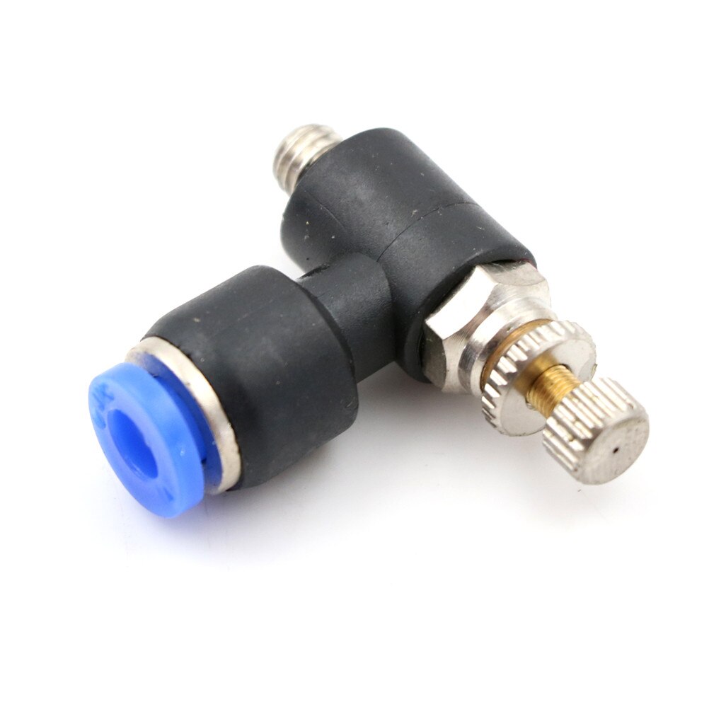 1PC Good Stainless Steel Air Flow Speed Control Valve Tube Water Hose Pneumatic Push In Fitting SL4-M5