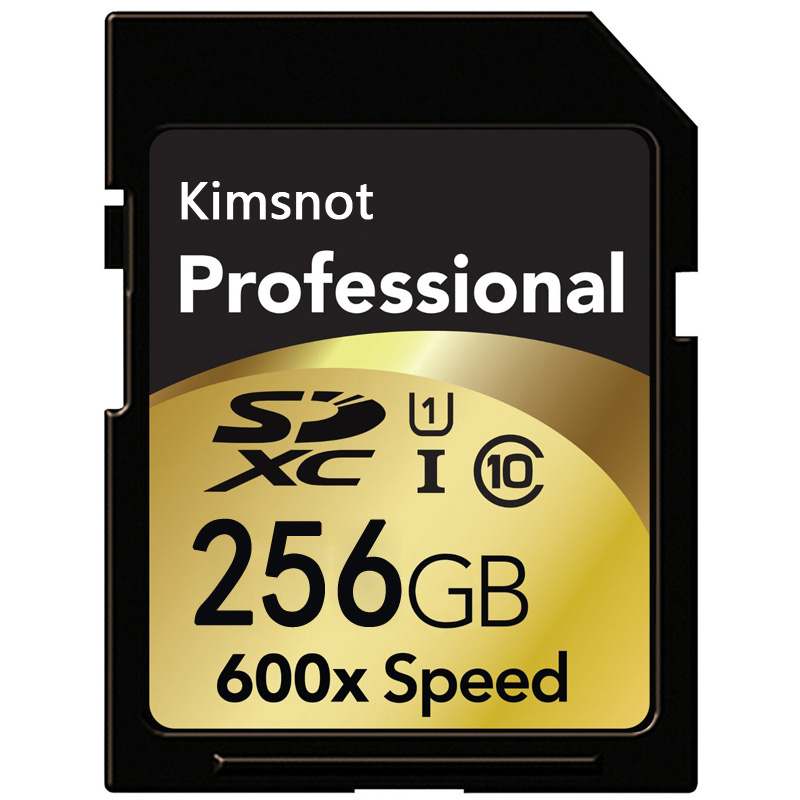Kimsnot-tarjeta de memoria SDXC de alta velocidad, dispositivo de memoria SD de Clase 10, 16GB, 64GB, 600 GB, 256GB, 90 mb/s, uhs-1For, Canon, Nikon, DSLR, 128x32GB: 256GB