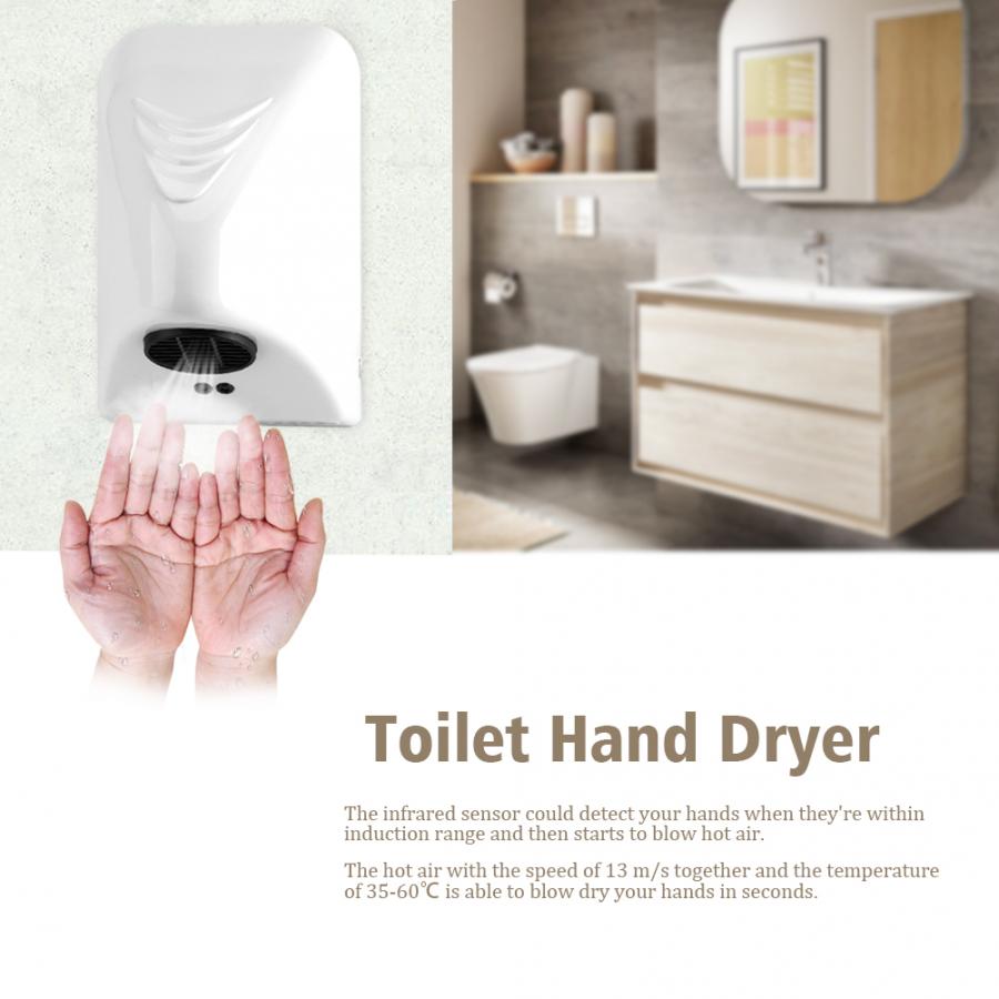 Hand Dryer 600W Household Commercial Hand Dryer Electric Automatic Induction Hands Drying Device Hotel Office Use