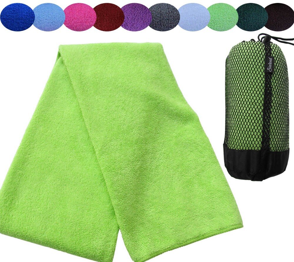 102 x 183cm mikrofiber badelaken/med pose reisehåndkle ultraabsorberende badehåndkle spa wrap håndkle hurtigtørkende
