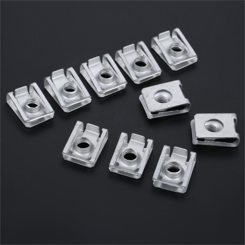 10Pcs Auto Clips M5 M6 M8 For Car Motor Tread Panel Spire Nut Fairing Clip Fastener Speed Zinc Mounting Clamp: J138-M8