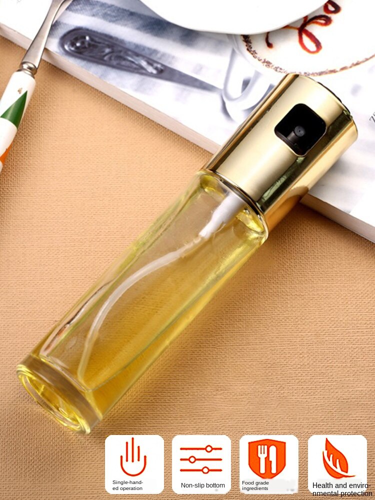 Flacone spray da cucina, bomboletta spray a pressione, bottiglia di aceto in vetro trasparente, bottiglia di condimento, bottiglia di profumo, annaffiatoio
