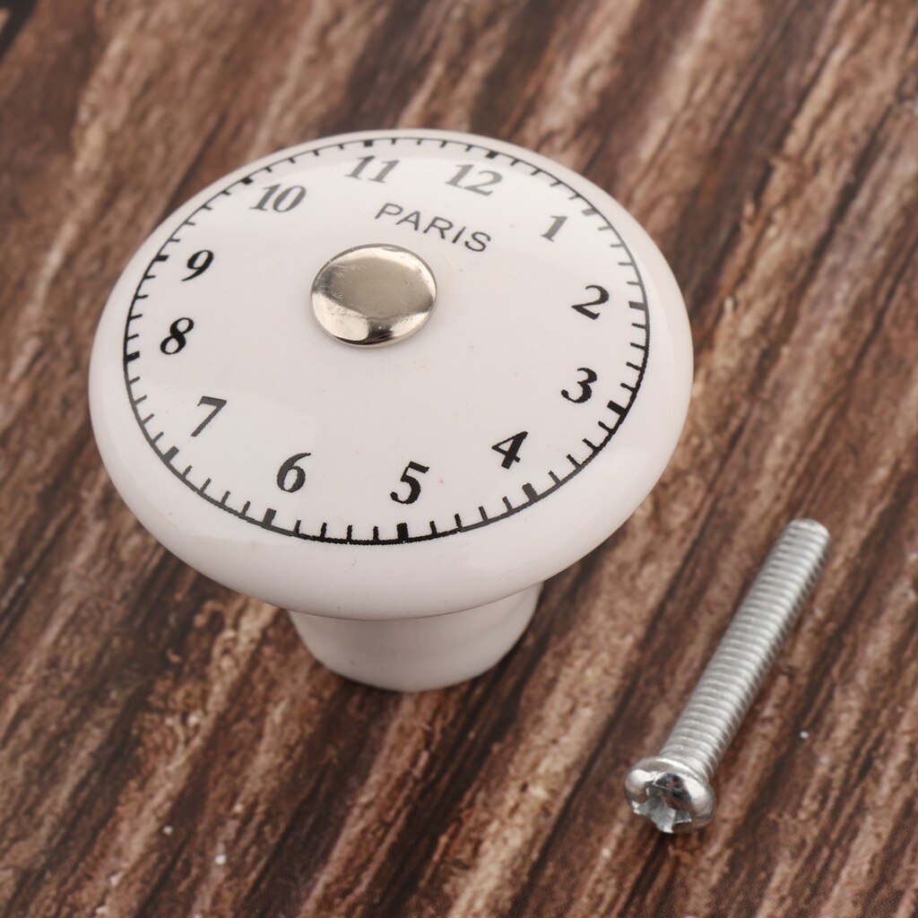 Antieke Keramische Cabninet Knop Voor Keuken Meubels Zwart & Wit: Style-B