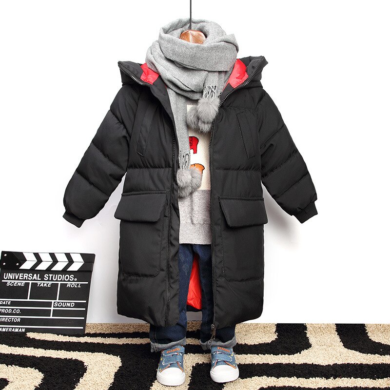 90% Katoen Binnen Rusland Winter Jongens Down Jas Winddicht Warm Kinderen Donsjack Tiener Jongens Katoen Gevoerde Kleding 3-14T: 1 / kid 7-8T